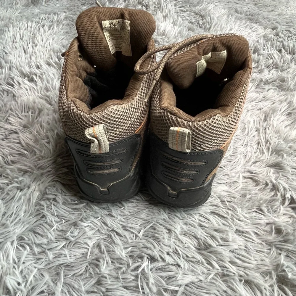 Merrell Boots Mens Size 7.5 Hiking Brown Yokota Pulse Shoes Suede Mesh Brown Mid